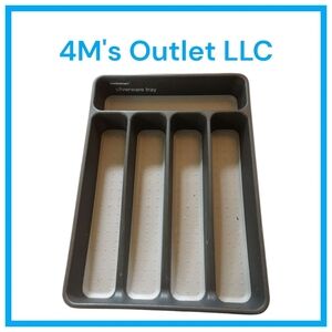 Classic Mini Silverware Tray Soft Grip Non-Sip Kitchen Drawer Organizer Granite